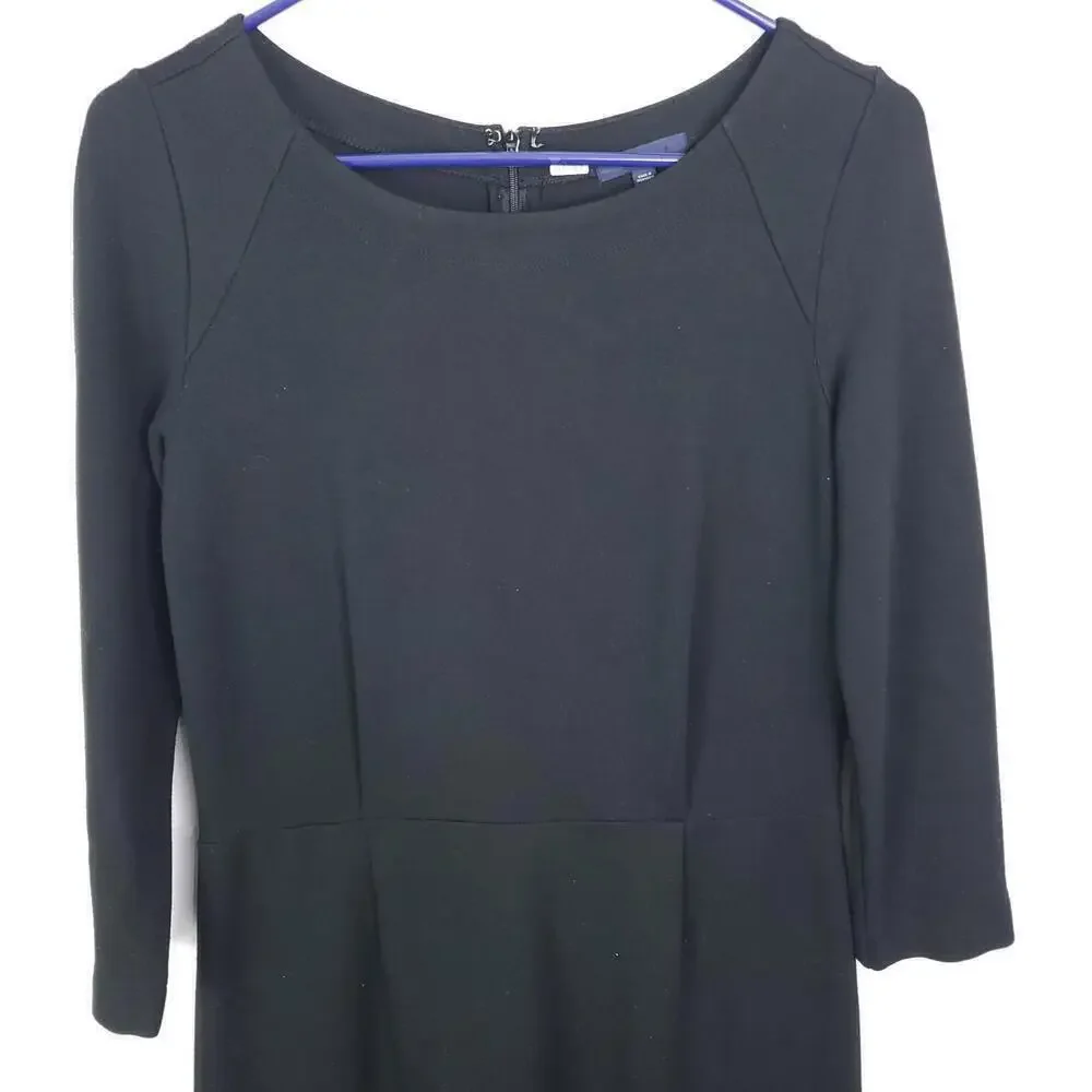 Gap Dress Womens 4 Classic Fit Flare Capsule Little Black Dress LBD Zip Back